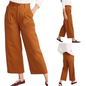 Madewell Pleated Wide-Leg Pants Golden Pecan Size 4